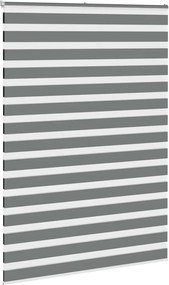 vidaXL Ζέβρα τυφλή Σκούρο Γκρι Πλάτος υφάσματος 160,9 εκ. Πολυεστέρας