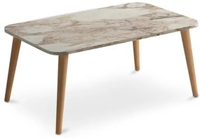 Τραπεζάκι Σαλονιού Soul Μπεζ Εφέ Μαρμάρου 90x55x41 GP022-0031,5 Megapap-GP022-0031,5-Μπεζ GP022-0031,5