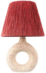 Φωτιστικό Επιτραπέζιο 687HMY1486 Φ25x40cm 1xE27 40W Beige-Red Opviq