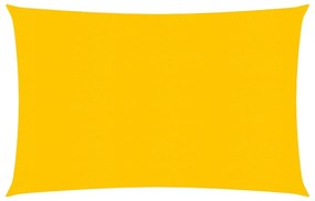 vidaXL Πανί Σκίασης Ορθογώνιο Κίτρινο 3,5x4,5 μ. από HDPE 160 γρ/μ²