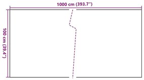 Διαχωριστικό Βεράντας Λευκό 1000 x 100 εκ. από Συνθετικό Ρατάν - Λευκό