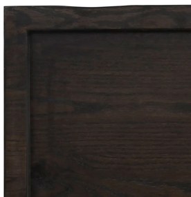 Πάγκος Μπάνιου Σκούρο Καφέ 60x30x(2-4) εκ. Επεξεργ. Μασίφ Ξύλο - Γκρι