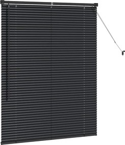 vidaXL Βενετσιάνικες Ρόδες Μαύρο 130 x 100 cm Αλουμίνιο