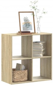 vidaXL Βιβλιοθήκη Sonoma Δρυς 68,5x32x68,5 εκ. από Επεξεργ. Ξύλο