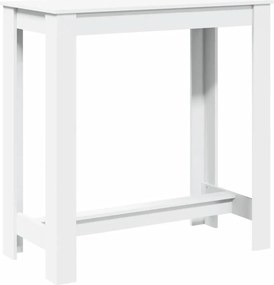 vidaXL Τραπέζι Μπαρ Λευκό 102x50x103,5εκ. Επεξεργ. Ξύλο