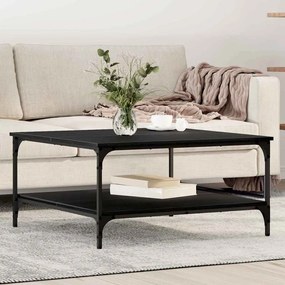 vidaXL Τραπεζάκι σαλονιού Μαύρη δρυς 80 x 80 x 40 cm