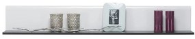 Ράφι τοίχου Enzo ZP Λευκό - Black Grey Wood - Λευκή Λάκα 153*19.5*19 εκ. 153x19.5x19 εκ.
