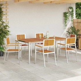 vidaXL Καρέκλα Κήπου 6 pcs Καφέ 56 x 54.5 x 87 εκ. Μασίφ ξύλο ακακίας