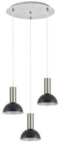 Κρεμαστό Φωτιστικό 3xE27 Καμπάνες Adept Tube Homelighting-77-8467-Νίκελ Ματ 77-8467