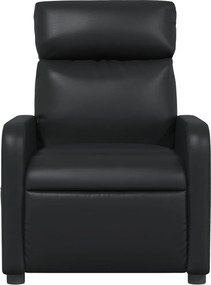vidaXL Πολυθρόνα Μασάζ Ανακλινόμενη Μαύρη από Συνθετικό Δέρμα