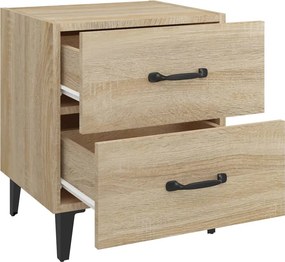 vidaXL Κομοδίνα 2 τεμ. Sonoma Δρυς 40 x 35 x 47,5 εκ.
