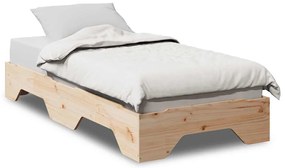 Πλαίσιο κρεβατιού χωρίς στρώμα στοιβαζόμενο από μασίφ ξύλο