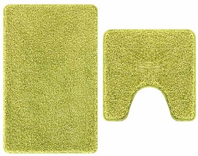 vidaXL Πατάκι μπάνιου 2 pcs Ανοιχτό Πράσινο 50 x 50 cm Πολυπροπυλένιο