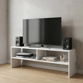 Έπιπλο τηλεόρασης Beirut Megapap χρώμα λευκό 120x30x40εκ.