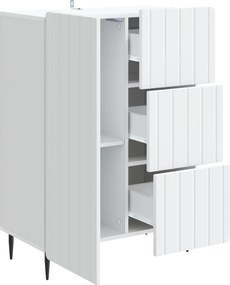 vidaXL Πλαϊνό γραφείο Λευκό 66 x 34,5 x 91,5 εκ Επεξεργασμένο Ξύλο