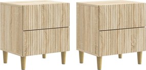vidaXL Κομοδίνο 2 τεμ. Sonoma Δρυς 43 x 34,5 x 48 εκ