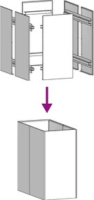 vidaXL Ζαρντινιέρα Μαύρη 40x80x80 εκ. από Χάλυβα