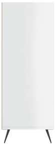 vidaXL Βιβλιοθήκη Γυαλιστερό Λευκό 69,5x32,5x90 εκ. Επεξεργασμένο Ξύλο