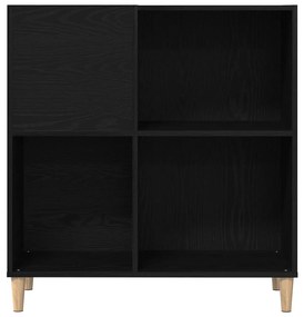 vidaXL Ντουλάπα Δίσκων Μαύρο Δρυς 84,5x38x89 εκ Επεξεργασμένο Ξύλο