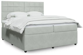 ΚΡΕΒΑΤΙ BOXSPRING ΜΕ ΣΤΡΩΜΑ ΑΝΟΙΧΤΟ ΓΚΡΙ 200X200 ΕΚ. ΒΕΛΟΥΔΙΝΟ 3294730