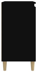 Κομοδίνα 2 τεμ. Μαύρα 40 x 35 x 70 εκ. από Επεξεργασμένο Ξύλο - Μαύρο