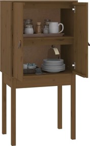 vidaXL Ντουλάπι Ψηλό Καφέ Μέλι 60x40x120 εκ. από Μασίφ Ξύλο Πεύκου