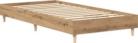 vidaXL Πλαίσιο κρεβατιού χωρίς στρώμα Artisan Oak 75x190 cm