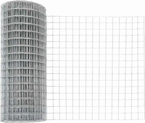 vidaXL Τεντώτο με στήριγμα Ασημί 0,4 x 10 μ Ατσάλι