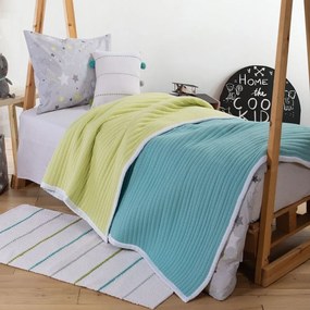 Κουβερλί Παιδικό Livid Aqua-Lime Nef-Nef Single 160x220cm Microfiber-Polyester