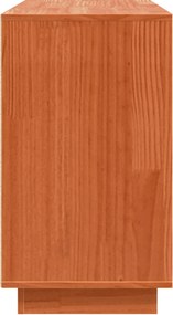 vidaXL Πλαϊνό γραφείο Καφέ δρυς 111 x 34 x 60 εκ Στερεά ξυλεία πεύκου