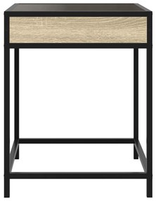 vidaXL Τραπεζάκι Σαλονιού Άπειρο Φως LED Sonoma Δρυς 40x40x51 εκ.