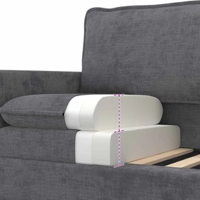 vidaXL Καναπές Σκούρο Γκρι 156 x 81 x 87,5 εκ Πολυεστέρας