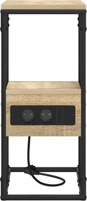 vidaXL Κομοδίνο Δρύς Sonoma 41,5 x 26 x 60,5 εκ Επεξεργασμένο Ξύλο