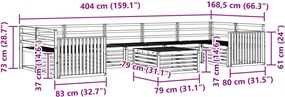 vidaXL Σειρά Καναπέ Εξωτερικού 8 pcs Λευκό και Κρεμ