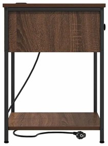vidaXL Κομοδίνο Καφέ δρυς 42 x 41 x 56 εκ. Επεξεργασμένο ξύλο