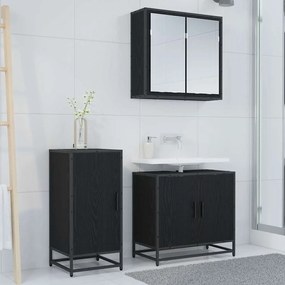 vidaXL Πλαϊνό γραφείο Μαύρη δρυς 35 x 35.5 x 76 εκ Επεξεργασμένο ξύλο