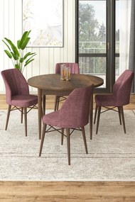 Dining Table &amp; Chairs Set (5 Pieces) Rox - Baroque, Dusty Rose Baroque
Dusty Rose