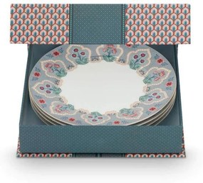 ΣΕΤ ΠΙΑΤΑ ΦΡΟΥΤΟΥ Δ21cm 2 ΤΕΜ. PIP STUDIO - FLOWER FESTIVAL DECO LIGHT BLUE