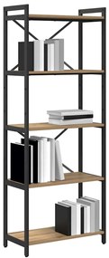 vidaXL Βιβλιοθήκη artisan δρυς 60 x 30 x 153 εκ Επεξεργασμένο ξύλο
