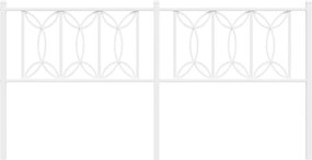 vidaXL Ανταλλακτικό κεφαλάρι Λευκό 180 εκ. Μεταλλικό