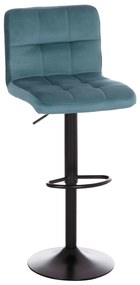 ΣΚΑΜΠΩ ΜΠΑΡ DIANA HM202.18 ΒΕΛΟΥΔΟ ΤΙΡΚΟΥΑΖ & ΜΑΥΡΟ ΜΑΤ ΣΚΕΛΕΤΟ 44x52x109Υεκ