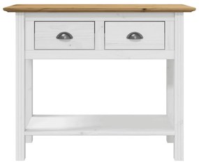 vidaXL Τραπέζι Κονσόλα BODO Καφέ 91x35x74 εκ. Μασίφ Ξύλο Πεύκου