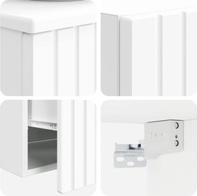 vidaXL Σετ Επίπλων Μπάνιου 2 τμχ. Λευκό 33 x 34,5 x 100 εκ