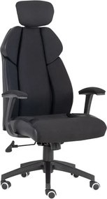 BF8300 Πολυθρόνα Γραφείου Διευθυντή, Microfiber Μαύρο PU Μαύρο   1τμχ