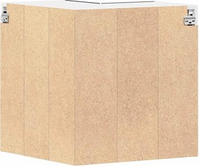 vidaXL Κρεμαστό ντουλάπι με ράφι Lyon Μαύρη Οξυά 57 x 57 x 60 εκ