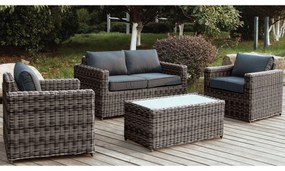 Σετ Σαλόνι Arizona Grey-Brown Ε6734 138X77X73 cm Four Seater