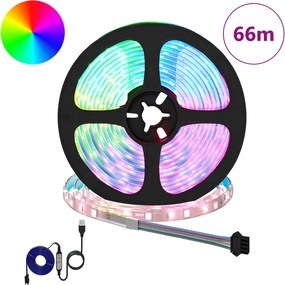 vidaXL Λωρίδα LED 12 pcs Μαύρο και Διαφανές 5500 χιλ