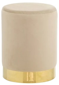 LINDA/S ΣΚΑΜΠΟ BEIGE VELVET ΥΦΑΣΜΑ Φ.34Χ42εκ.