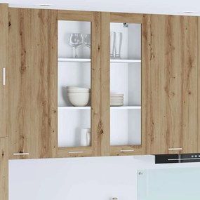 vidaXL Κρεμαστό ντουλάπι με αποθήκευση Artisan Oak 80 x 31 x 100 εκ.