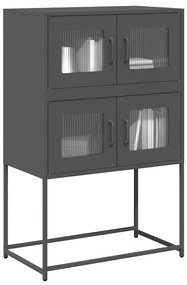 vidaXL Highboard Ανθρακί 68x39x107 cm Χάλυβας
